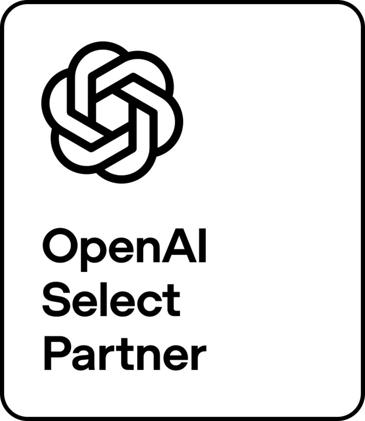 Offizielles OpenAI Select Partner Zeichen im Hochformat