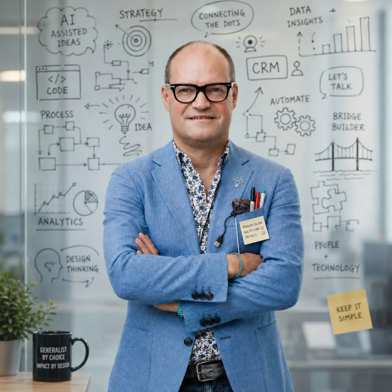 LinkedIn-Originalmotiv: Gerhard G. StocKinger verbindet Strategie, Technik, Daten, Prozesse und Menschen.